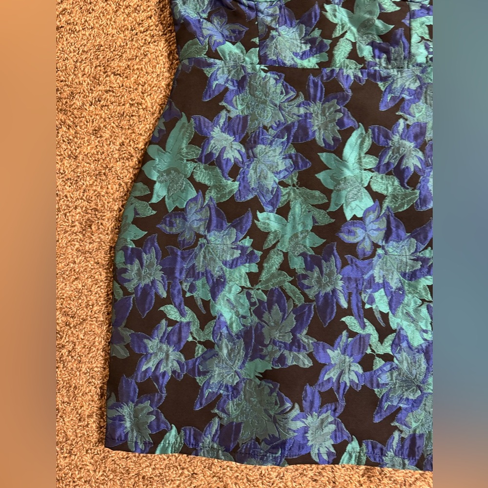 NWT Lulu’s Ready for Festivities Blue Multi Floral Jacquard Mini Dress Size Med - Picture 13 of 13